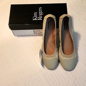 Kim Rogers Khaki Adabella Flats - NEW